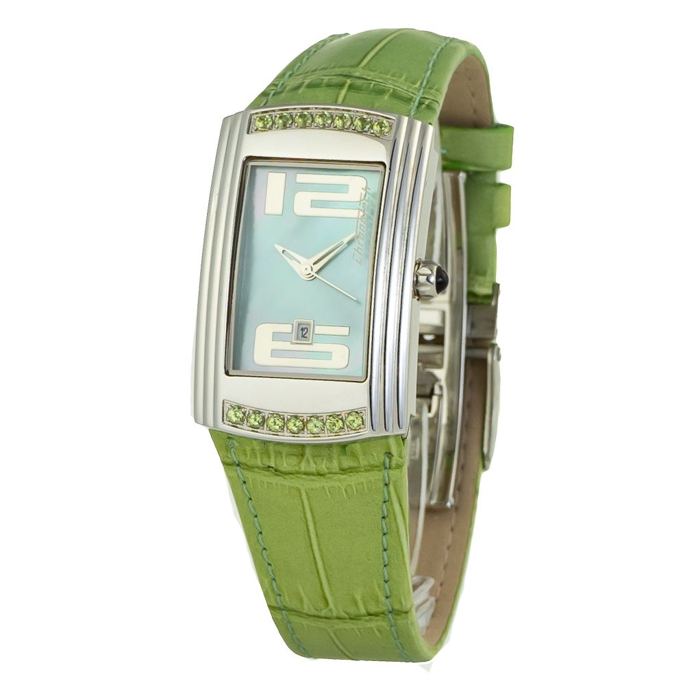 Orologio in pelle verde