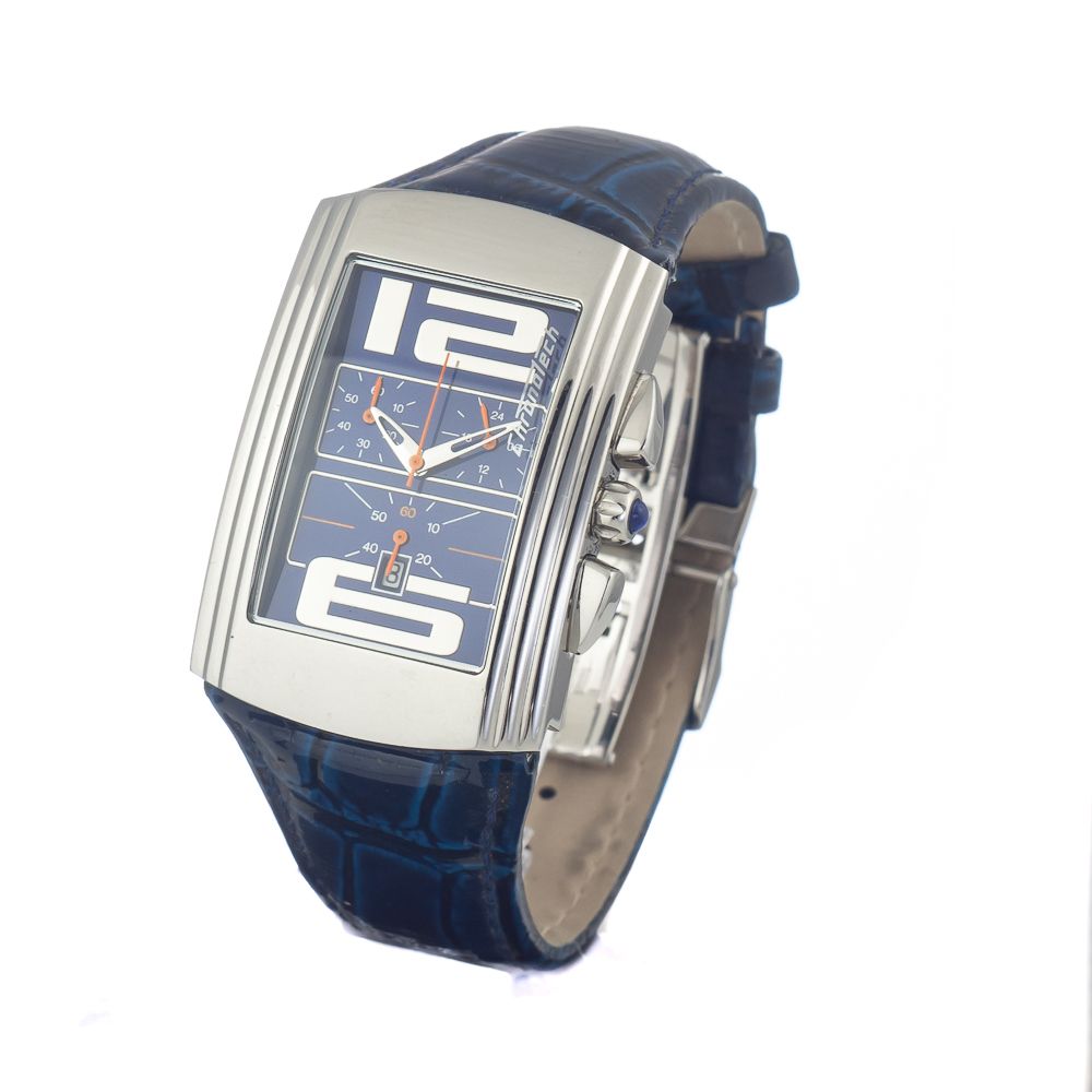 Orologio in pelle blu