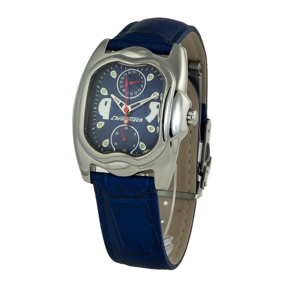 Orologio in pelle blu