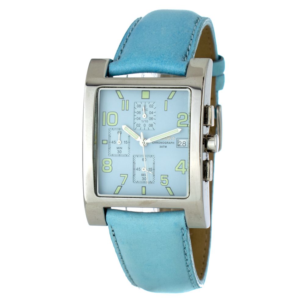 Orologio in pelle blu