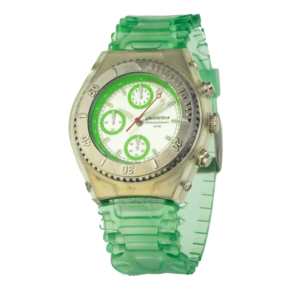 Orologio in gomma verde