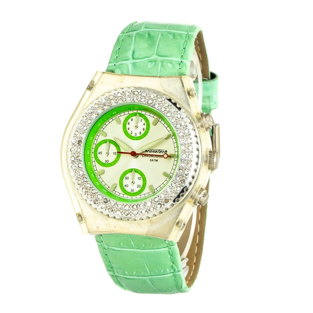 Orologio in pelle verde