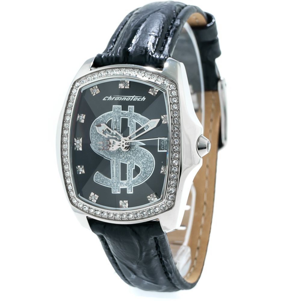 Orologio in pelle nera