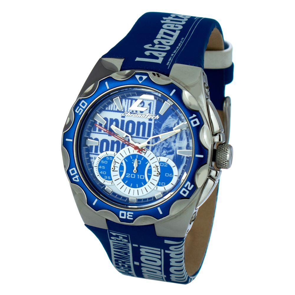 Orologio in pelle blu