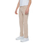 Beige Baumwolljeans und Hose