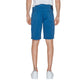 Blaue Baumwollshorts