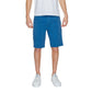 Blaue Baumwollshorts