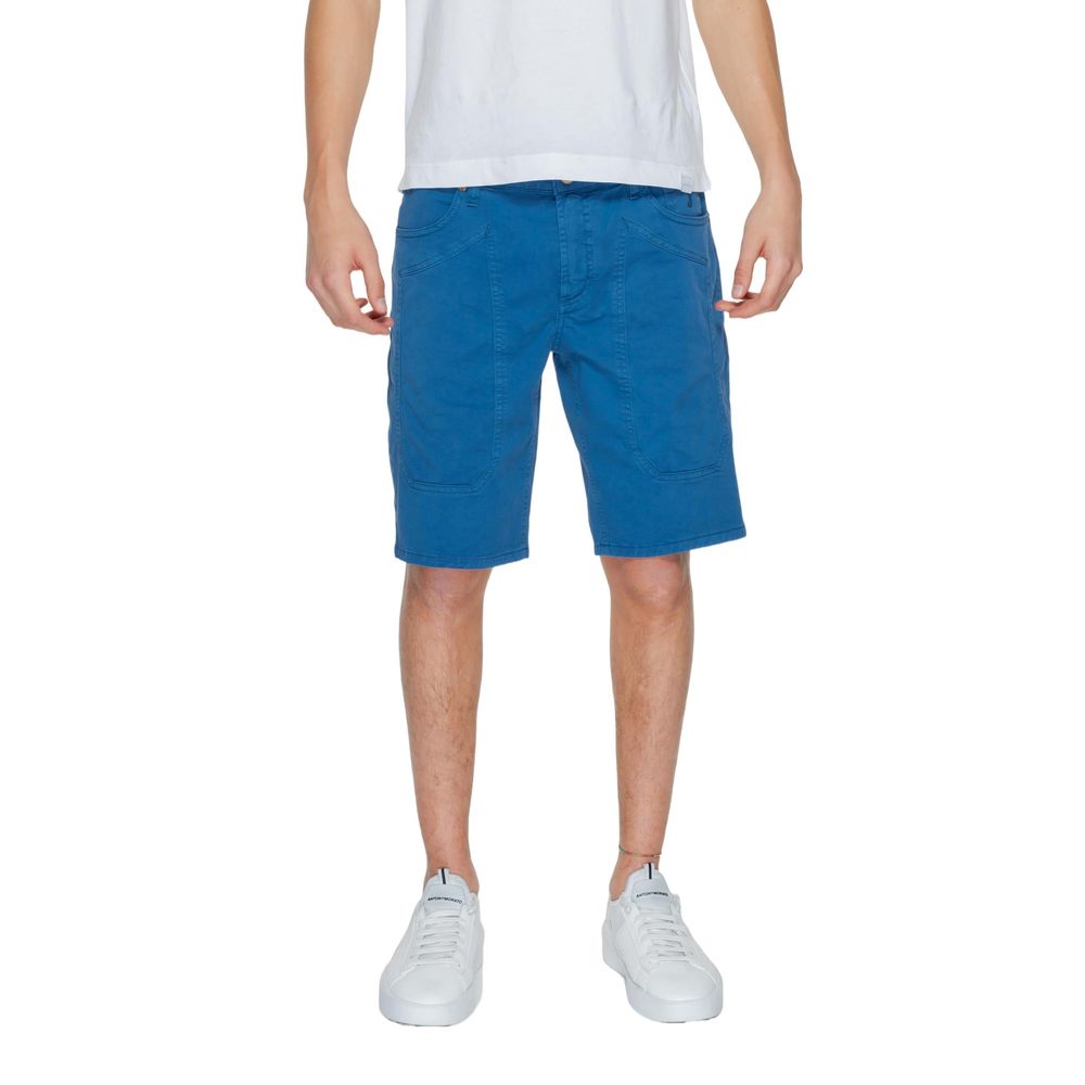 Blaue Baumwollshorts