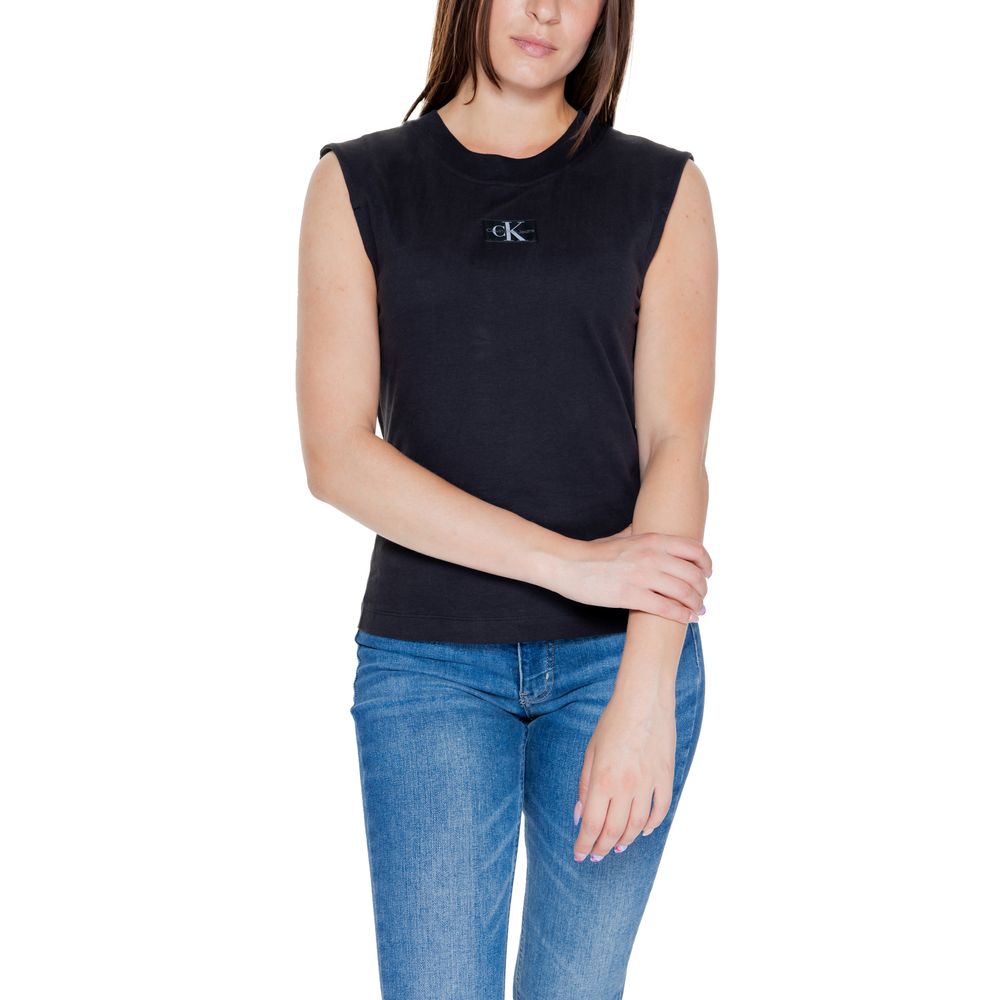 Schwarze Baumwolltops und T-Shirts