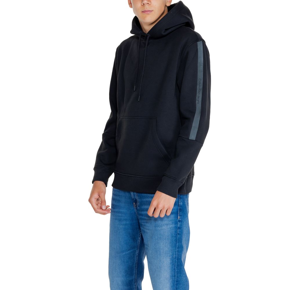Schwarzer Baumwollpullover
