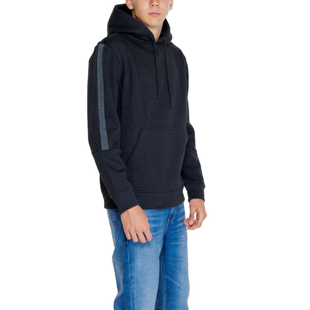 Schwarzer Baumwollpullover