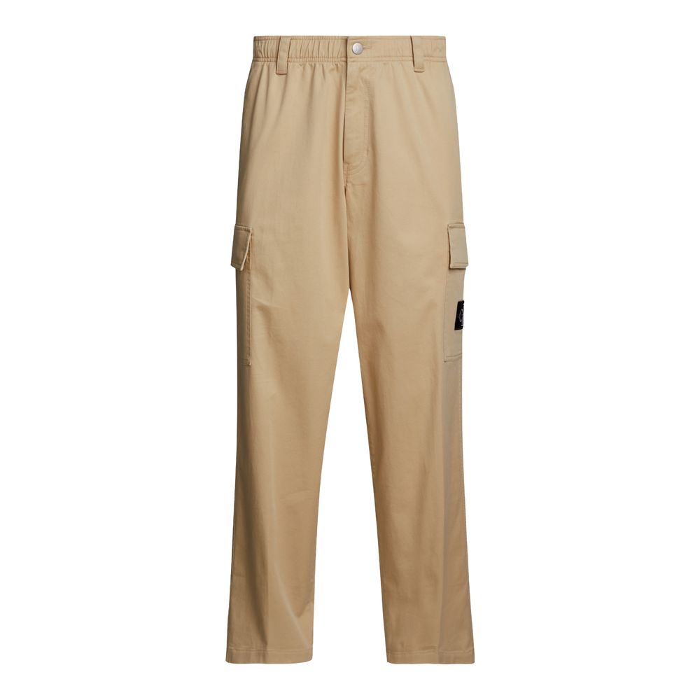 Jeans e Pantalone Rigenerato in Cotone Beige