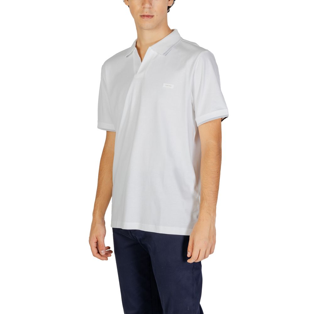 Weißes Poloshirt aus Baumwolle