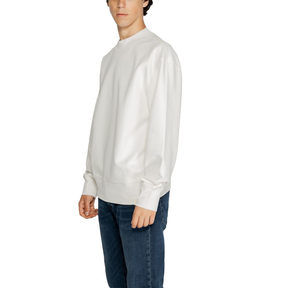 Weißer Rigenerato-Pullover aus Baumwolle