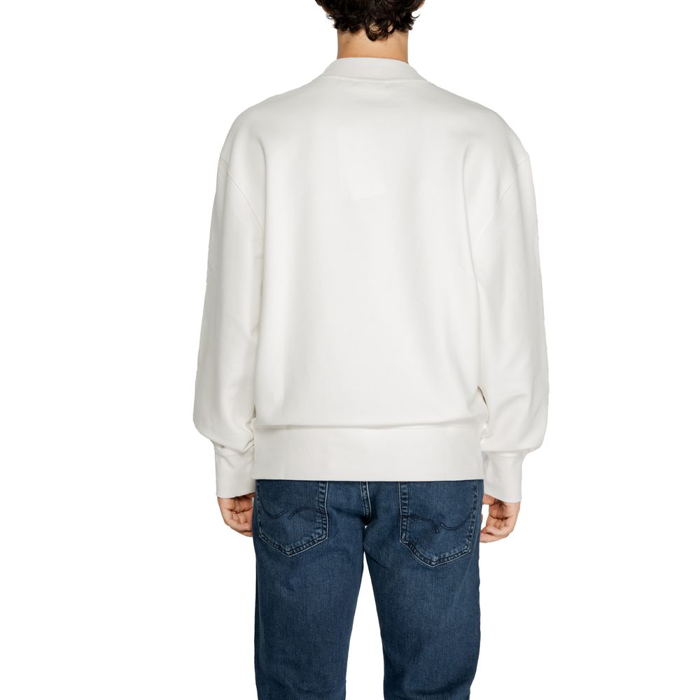 Weißer Rigenerato-Pullover aus Baumwolle