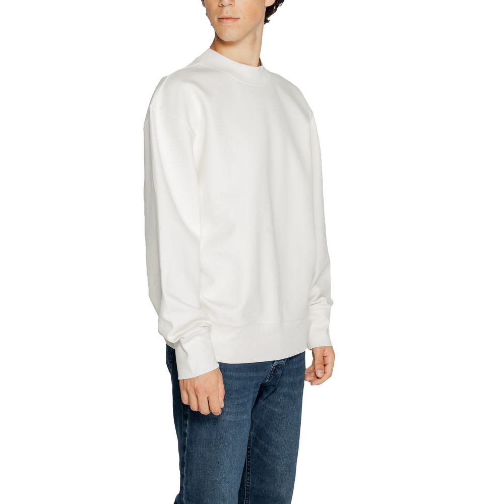 Weißer Rigenerato-Pullover aus Baumwolle