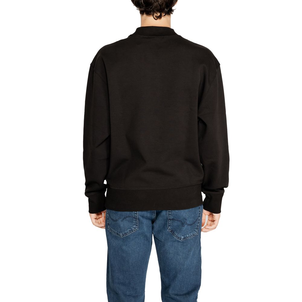 Schwarzer Rigenerato-Pullover aus Baumwolle