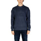 Blauer Baumwollpullover