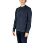Blauer Baumwollpullover