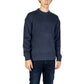 Blauer Baumwollpullover