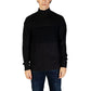 Schwarzer Baumwollpullover