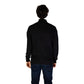 Schwarzer Baumwollpullover