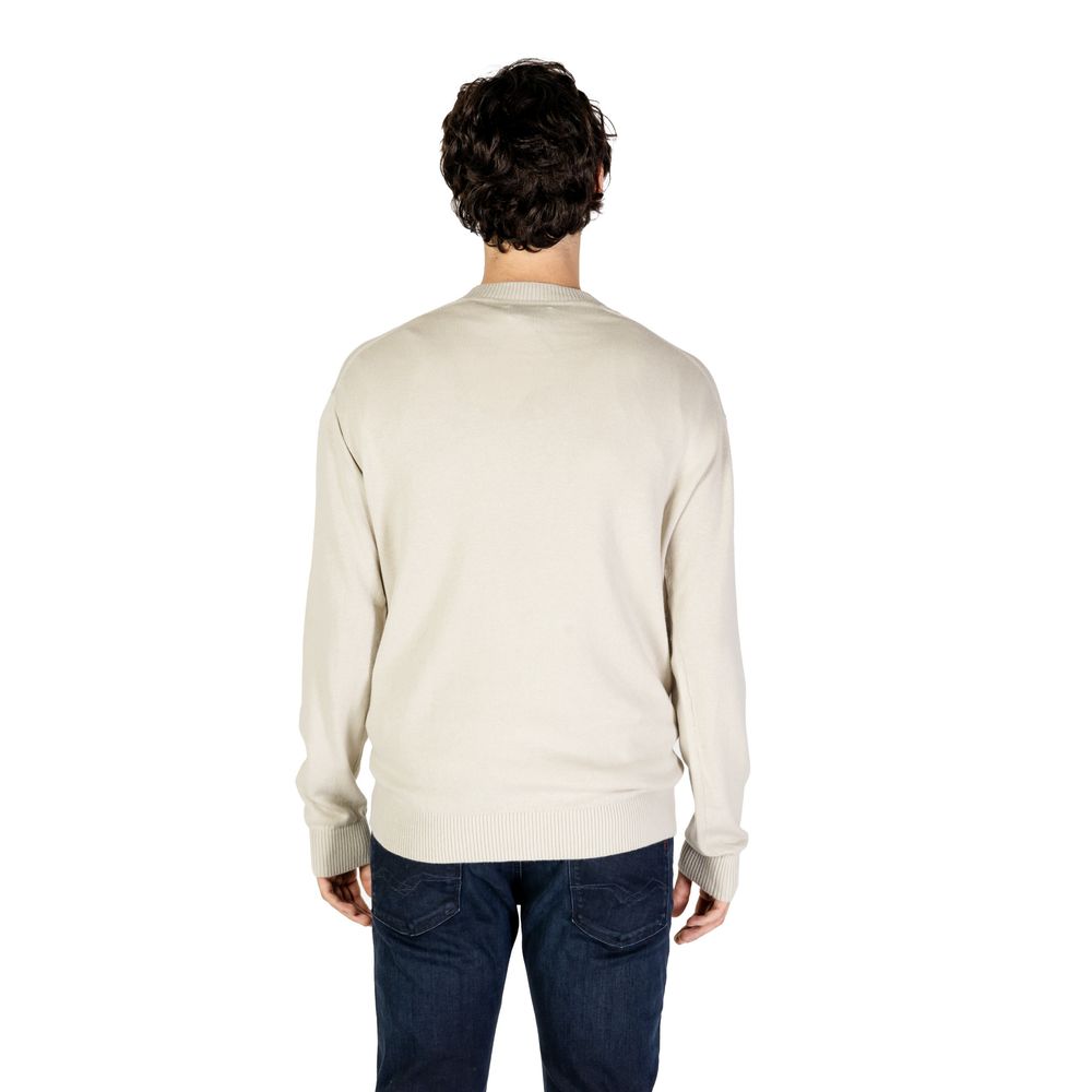 Beigefarbener Baumwollpullover