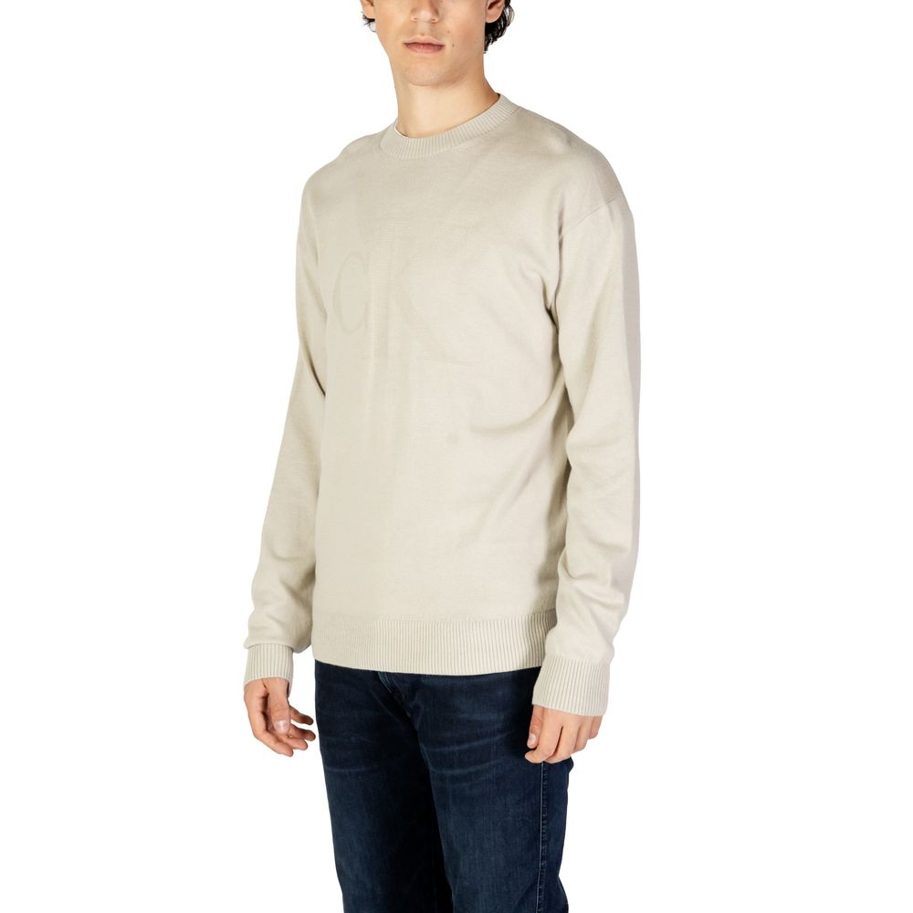 Beigefarbener Baumwollpullover