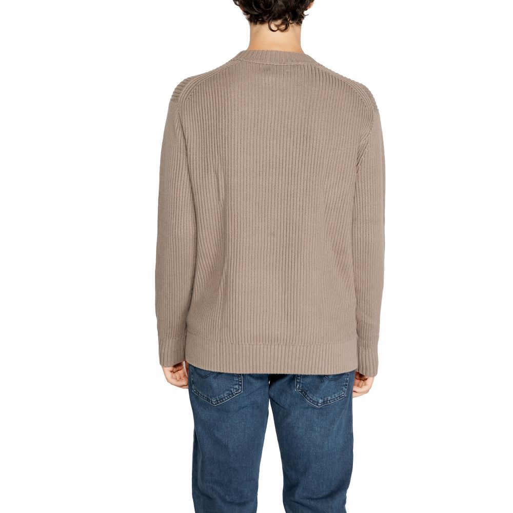 Brauner Baumwollpullover