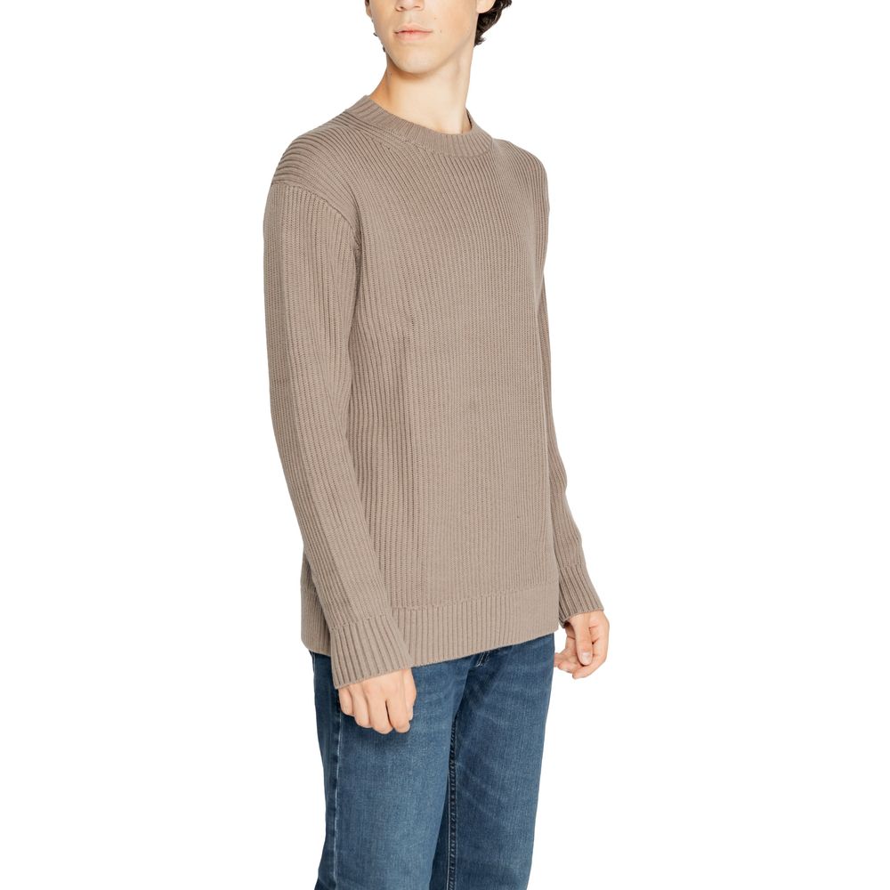 Brauner Baumwollpullover