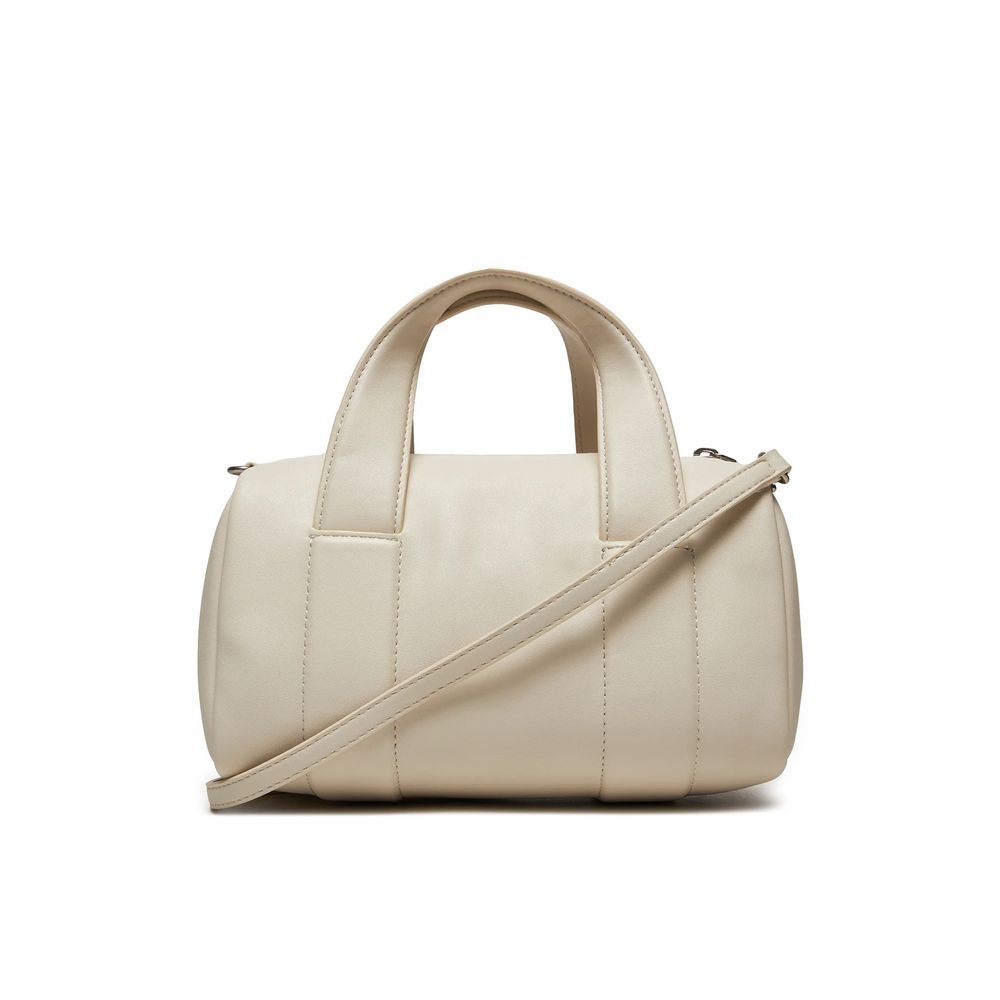 Beige Kunstleder Handtasche