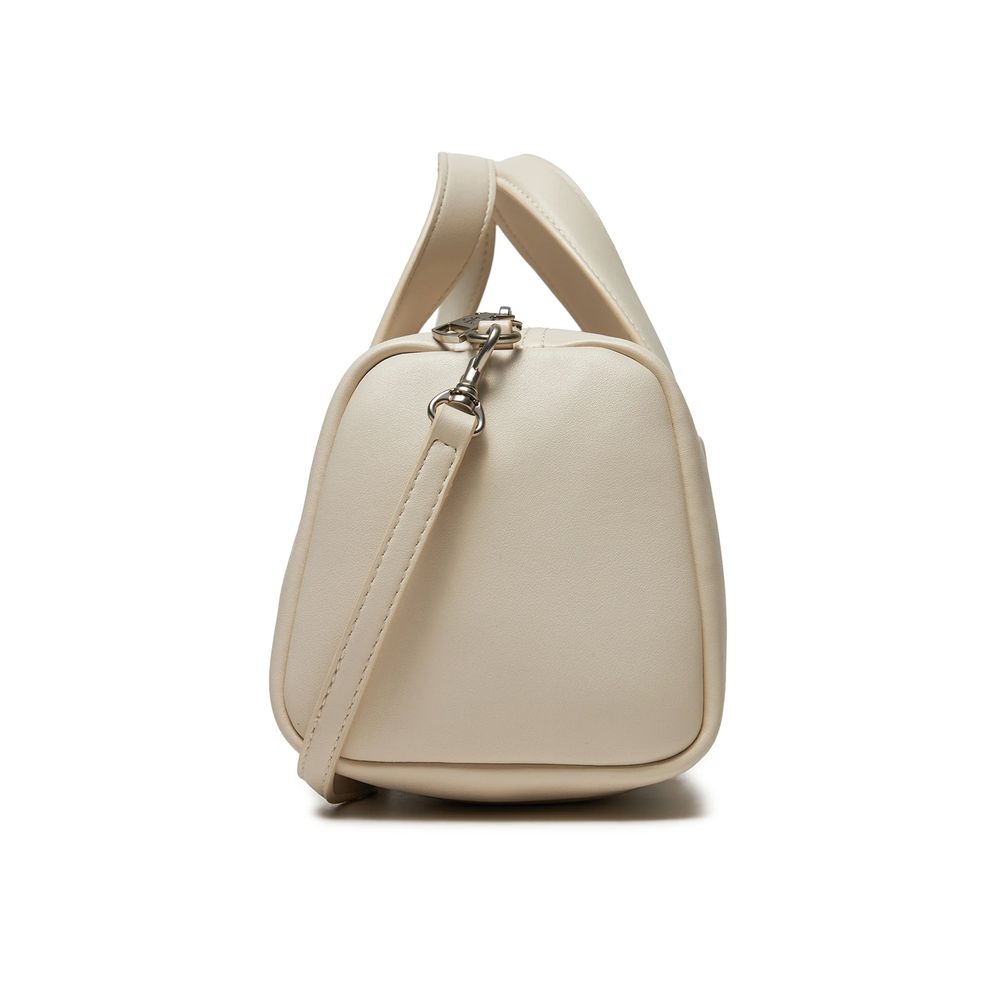 Beige Kunstleder Handtasche