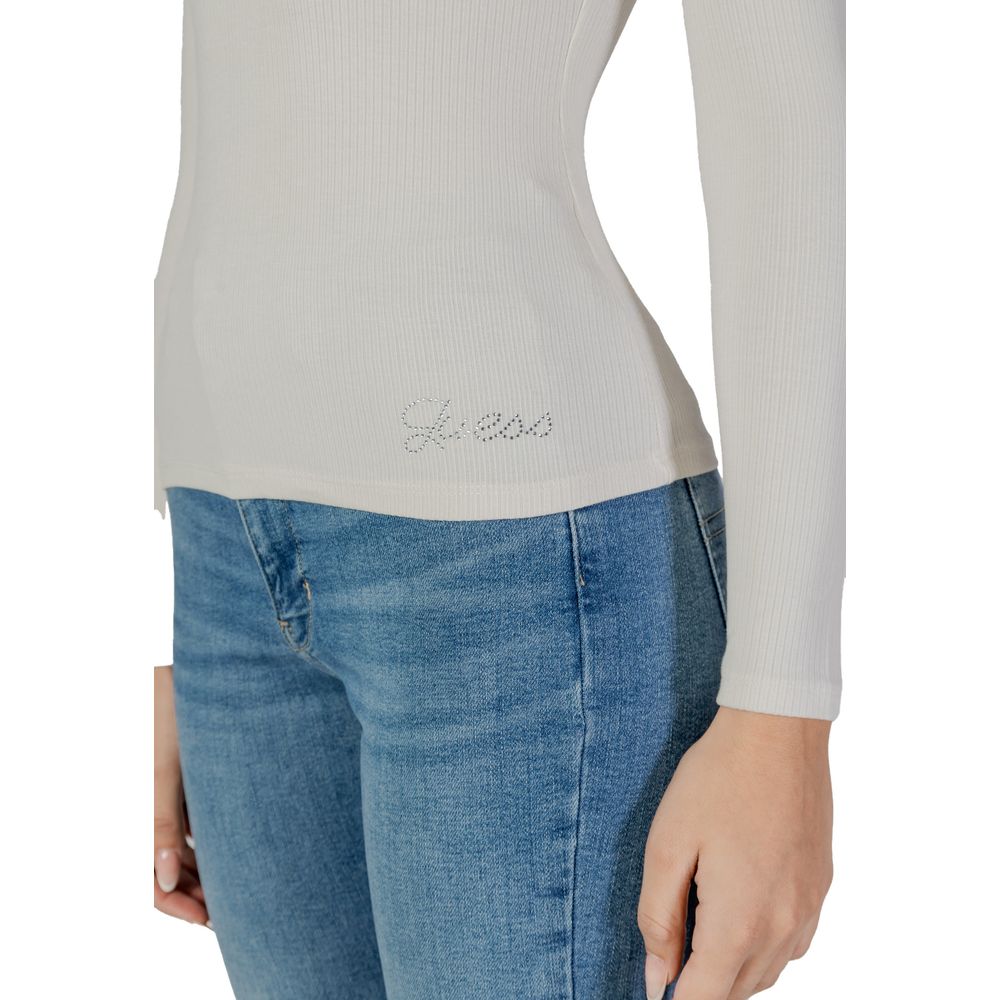 Cremefarbene Viskose-Tops und T-Shirts