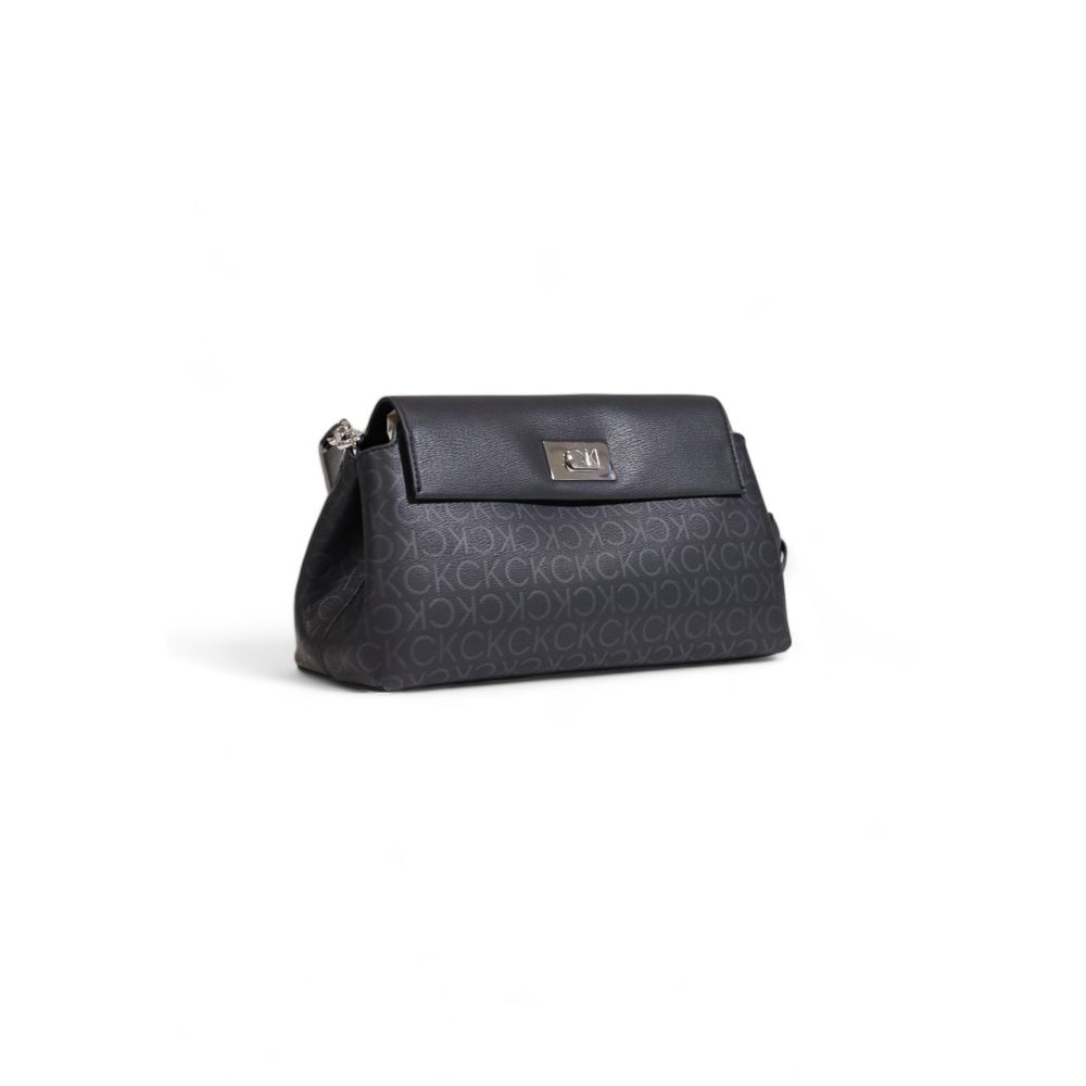 Borsa a mano in poliestere riciclato nero