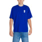 Blaues Baumwoll-T-Shirt