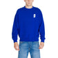 Blauer Baumwollpullover