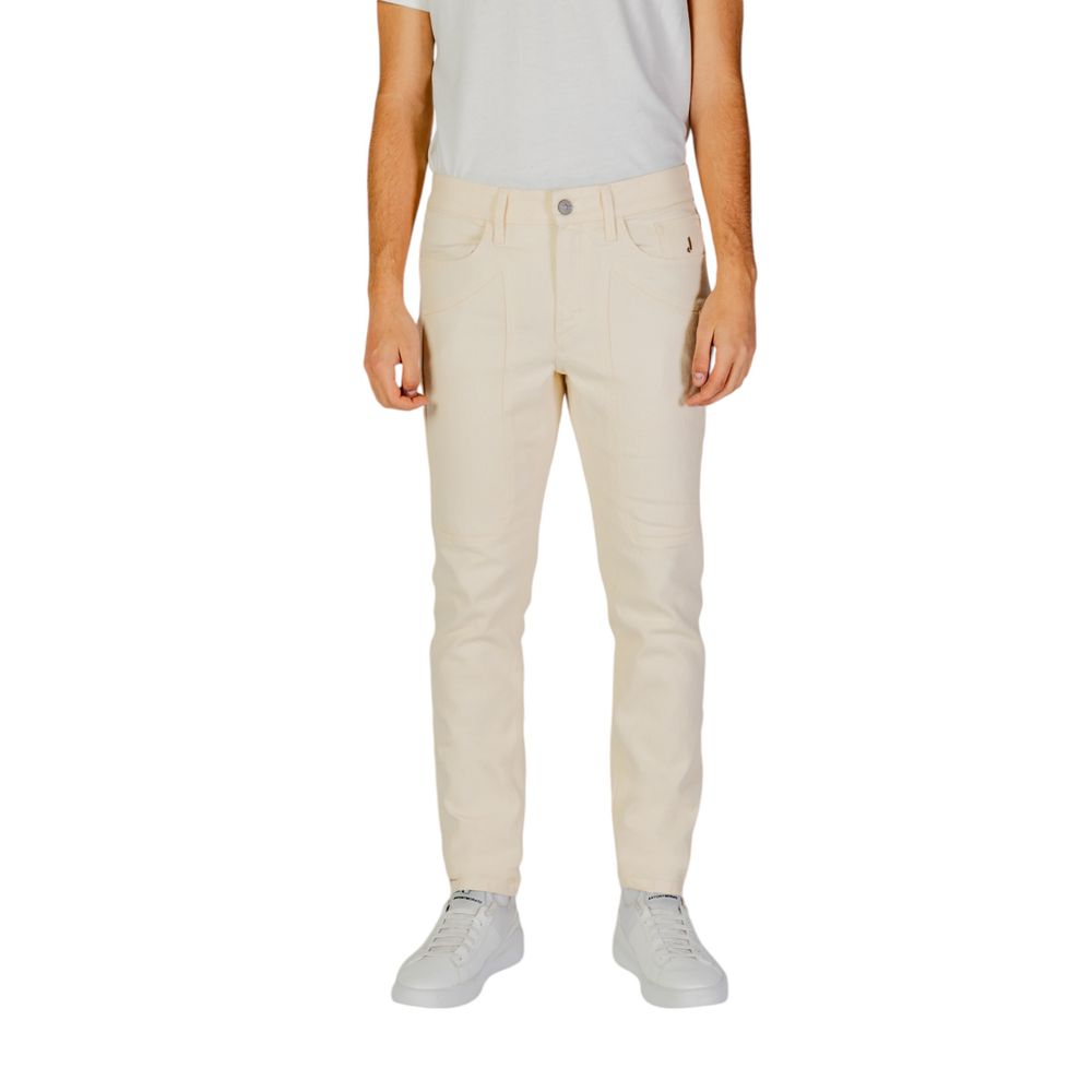 Jeans e pantaloni in cotone color crema