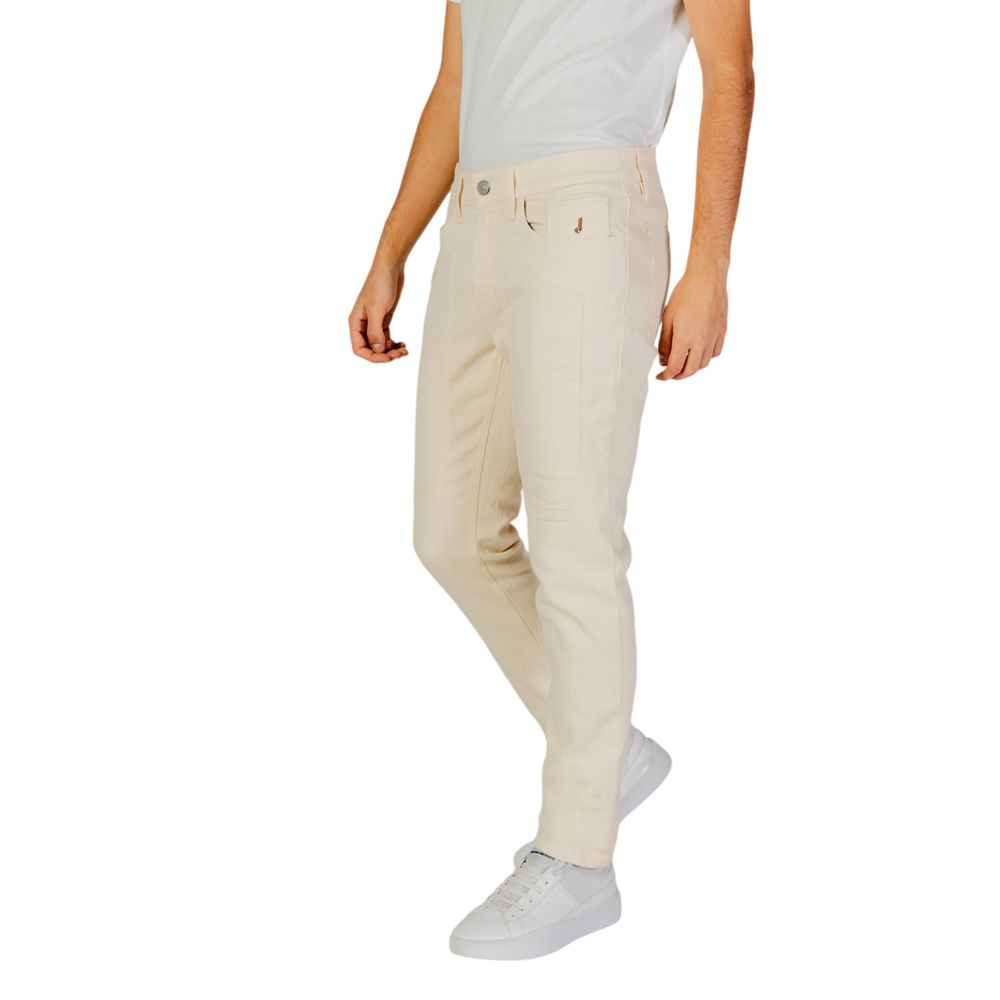 Cream Cotton Jeans & Pant