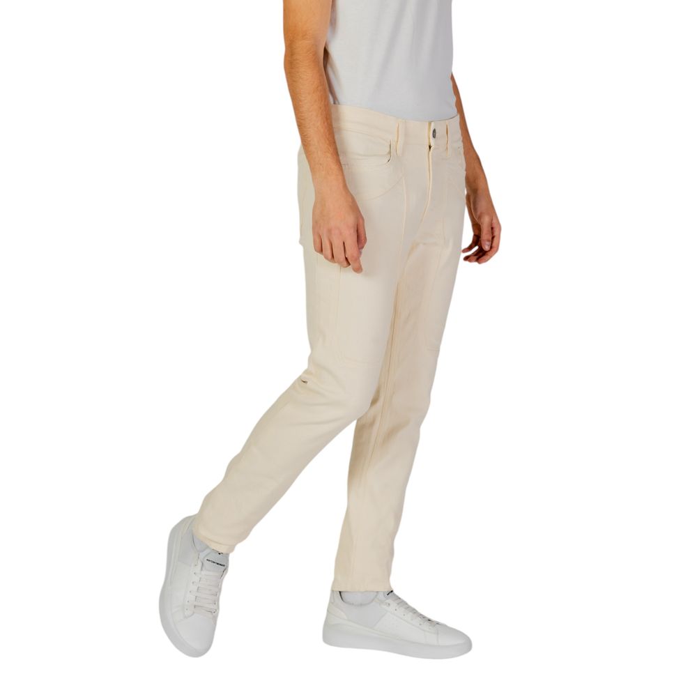 Jeans e pantaloni in cotone color crema