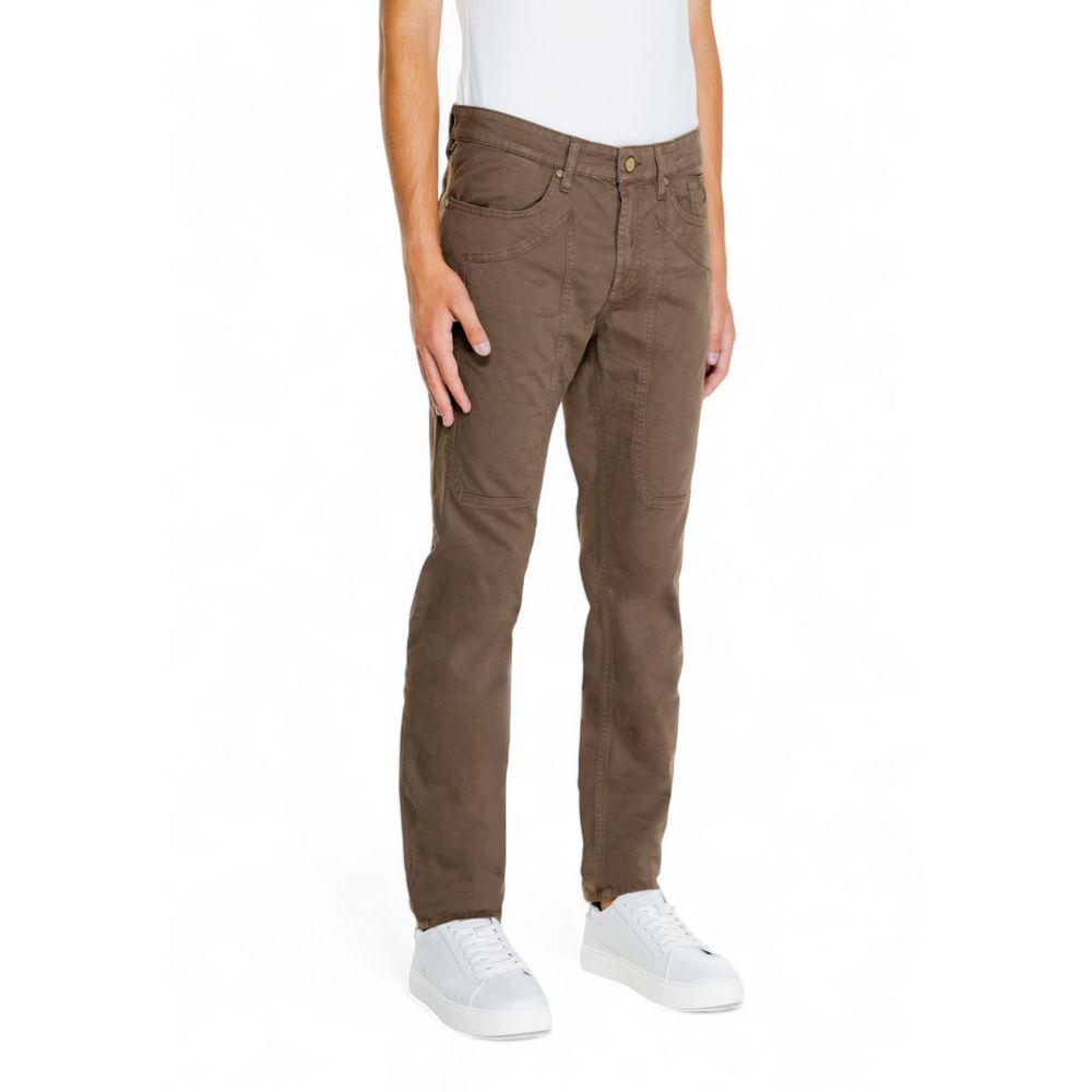 Brown Cotton Jeans & Pant