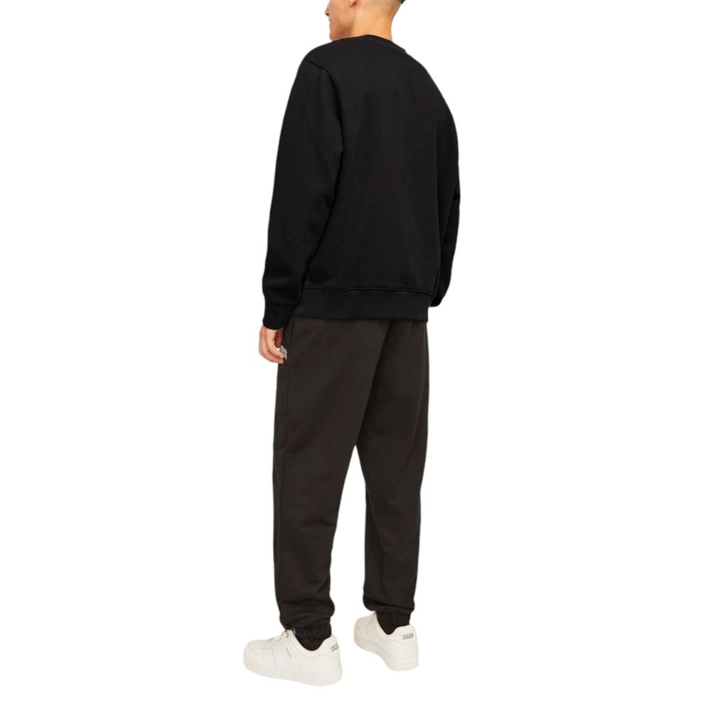 Schwarzer Baumwollpullover