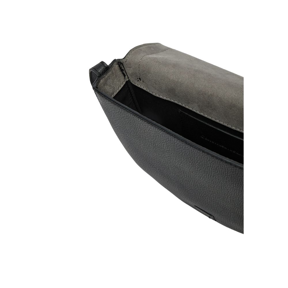 Borsa a mano in poliestere riciclato nero