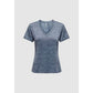 Blue Polyester Polyester Tops & T-Shirt