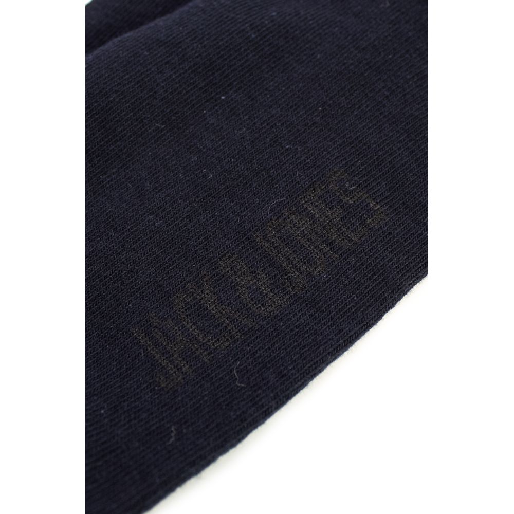 Blaue Baumwollsocke