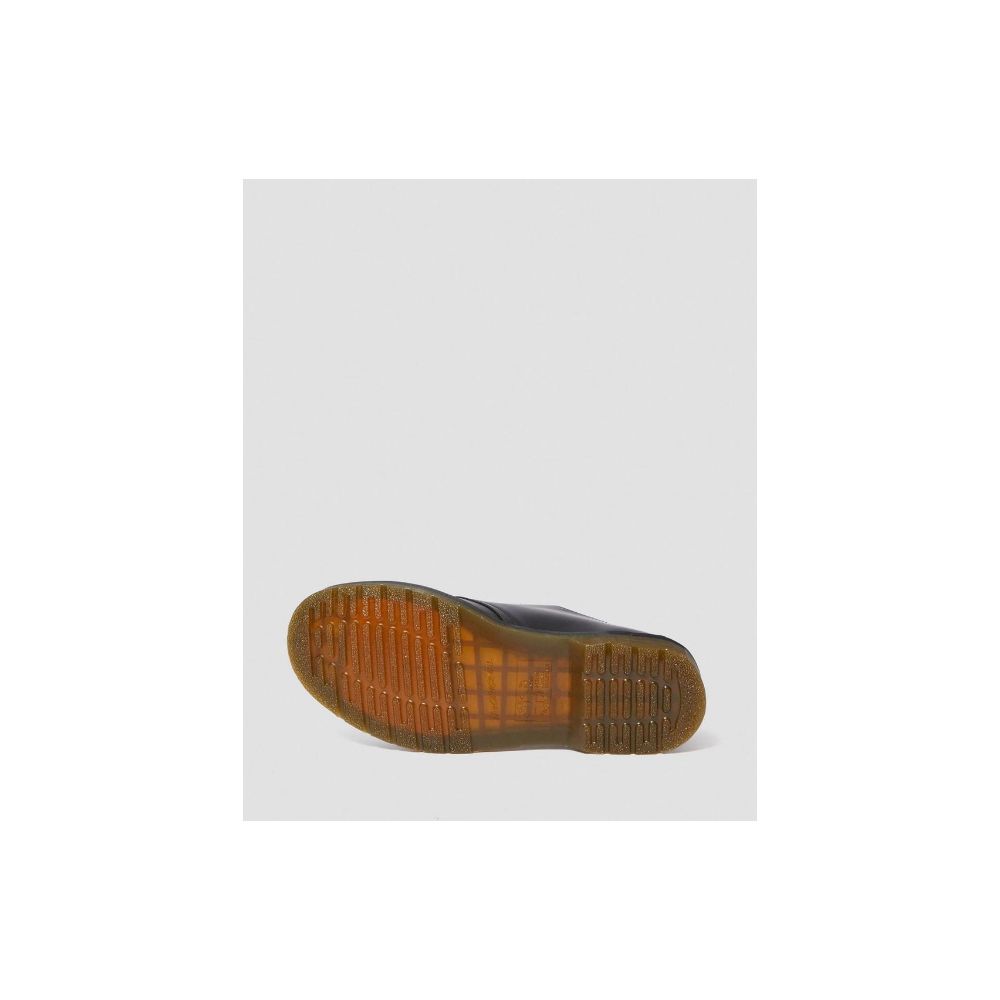 Schwarze flache Lederschuhe