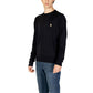Schwarzer Baumwollpullover