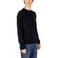 Schwarzer Baumwollpullover