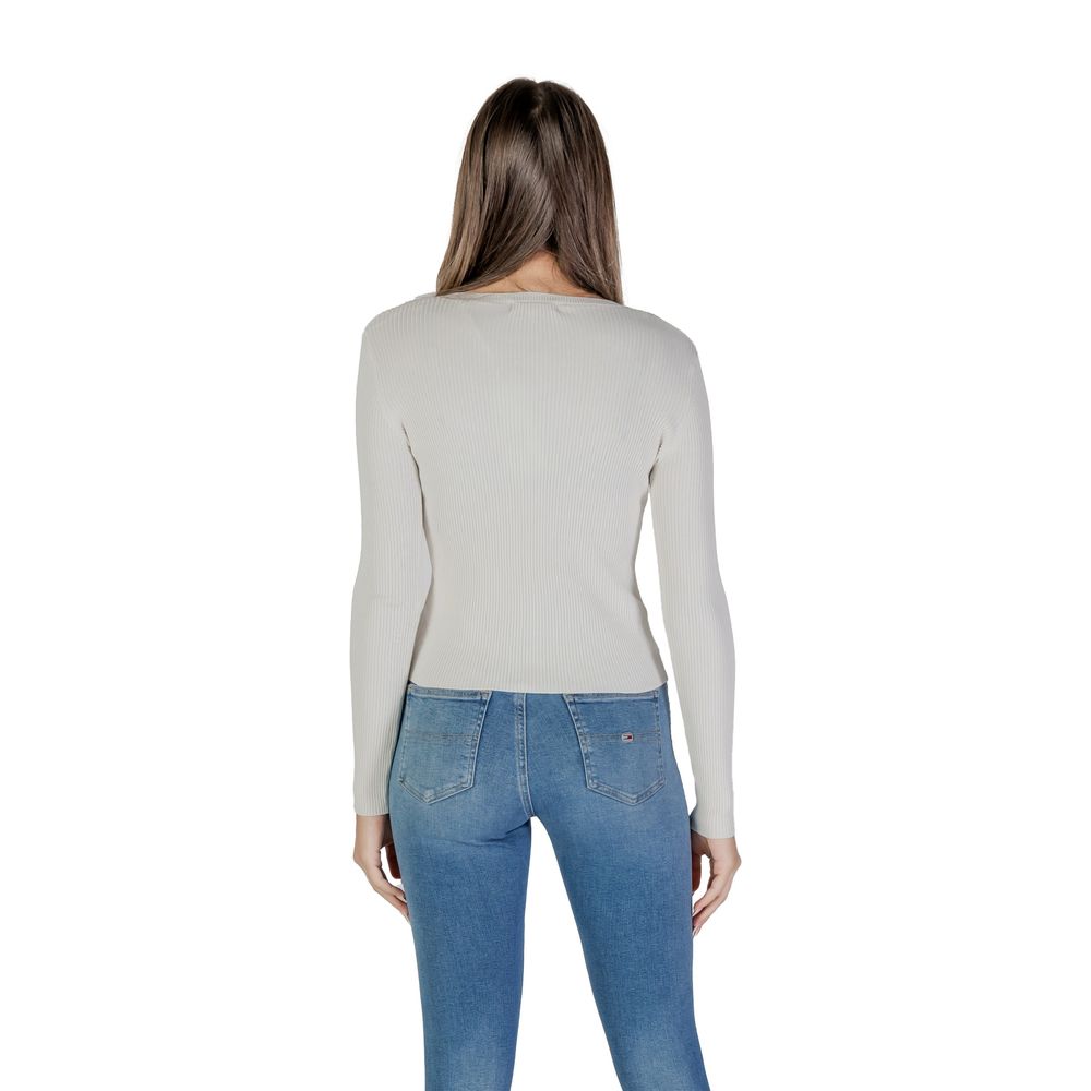 Cremefarbene Viskose-Tops und T-Shirts