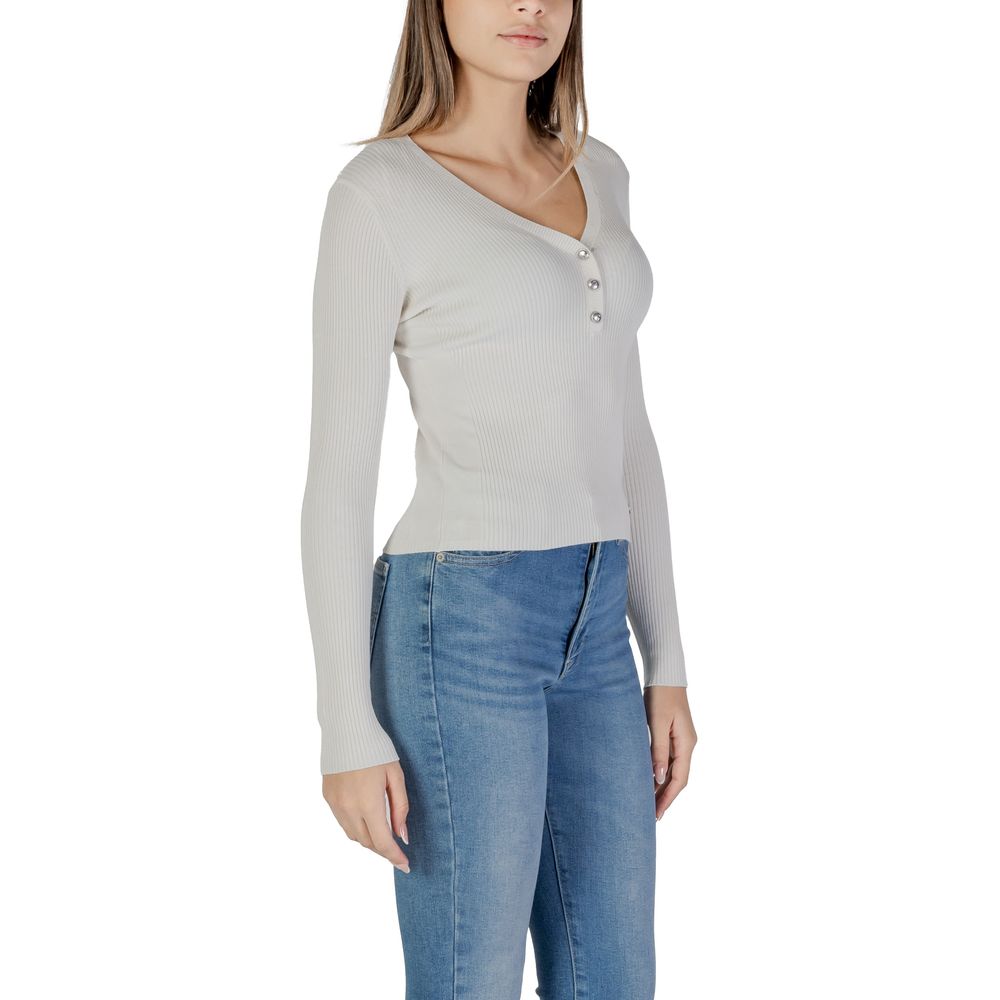 Cremefarbene Viskose-Tops und T-Shirts