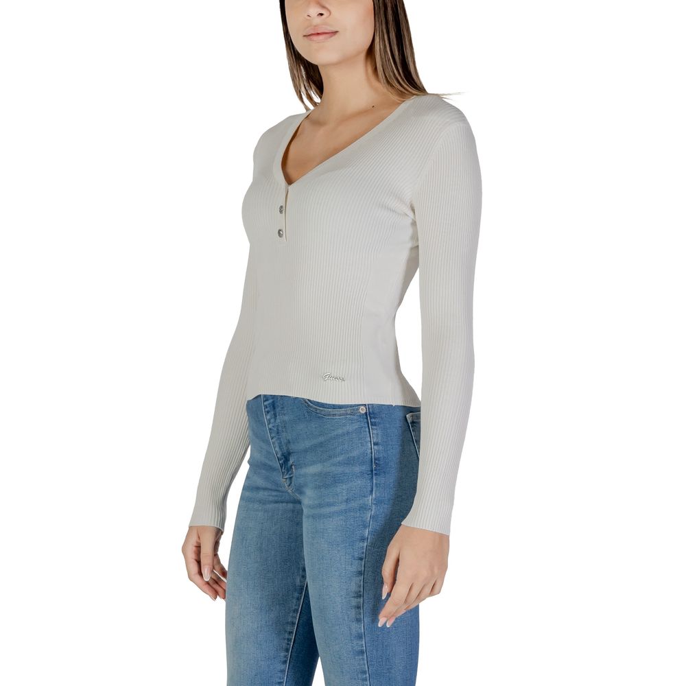 Cremefarbene Viskose-Tops und T-Shirts